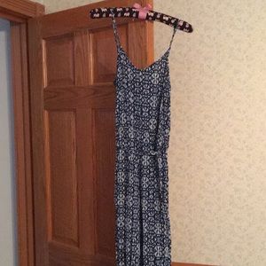 Blue patterned jumpsuit